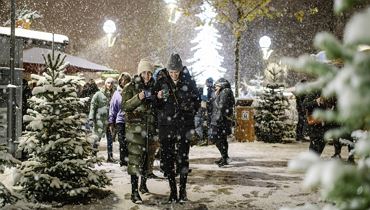 Christmas market in the municipal  parc